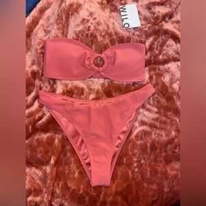 NWT Wilo the Label Willow Bandeau Bikini Set